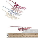 'Giselle' Mini Silk Wired Rosebuds on Stem Millinery Hat Mount