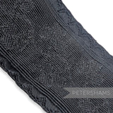 50mm Brocade Style 3-Leaf Clover Design Embroidered Ribbon Trim - 1m