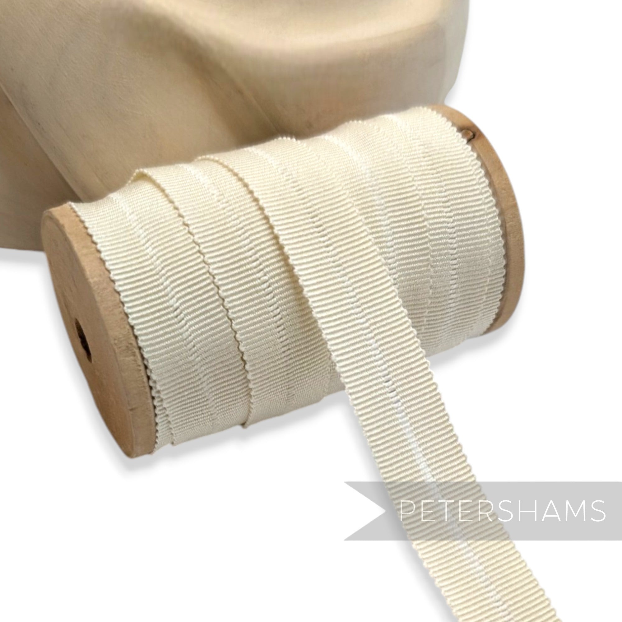 18mm Fold-Over Cotton Millinery Petersham Hat Ribbon - 1m