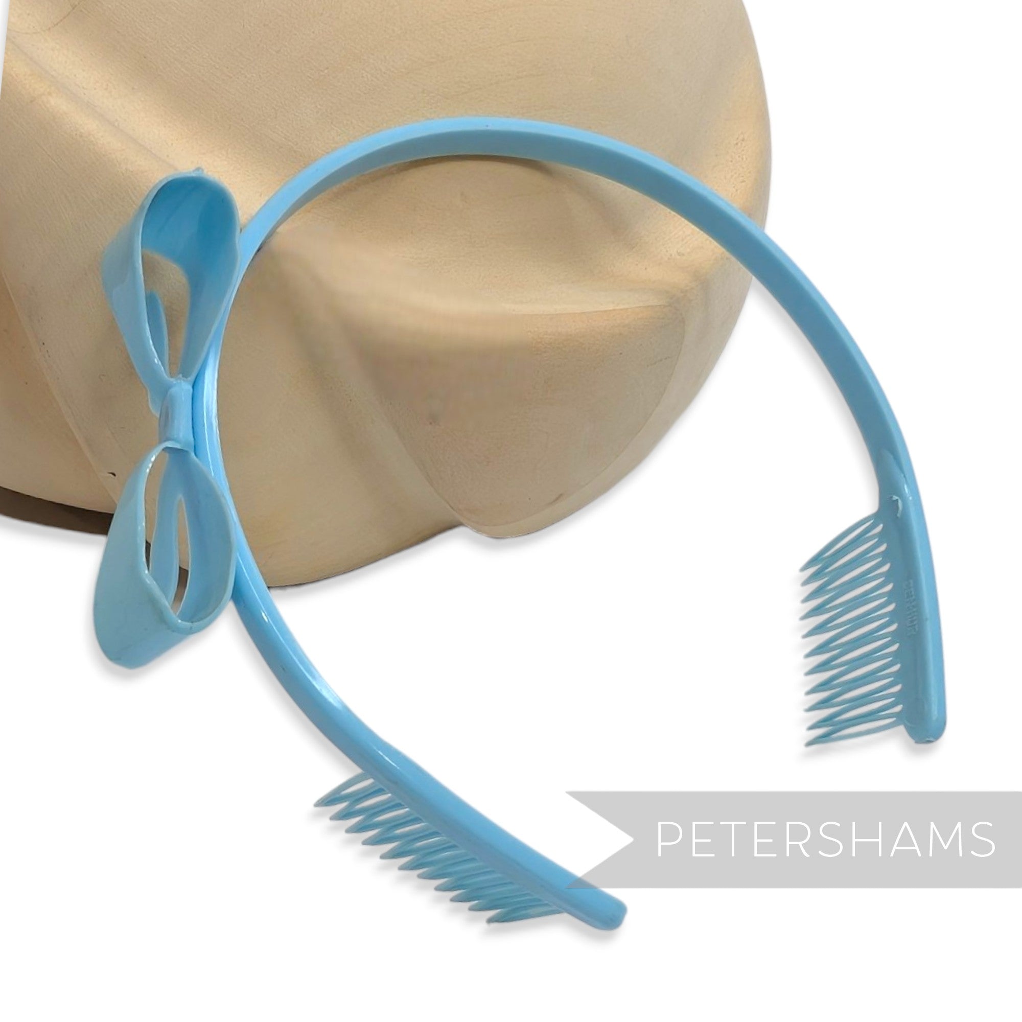 'Bow Band' Vintage 1950s Plastic Headband on Card