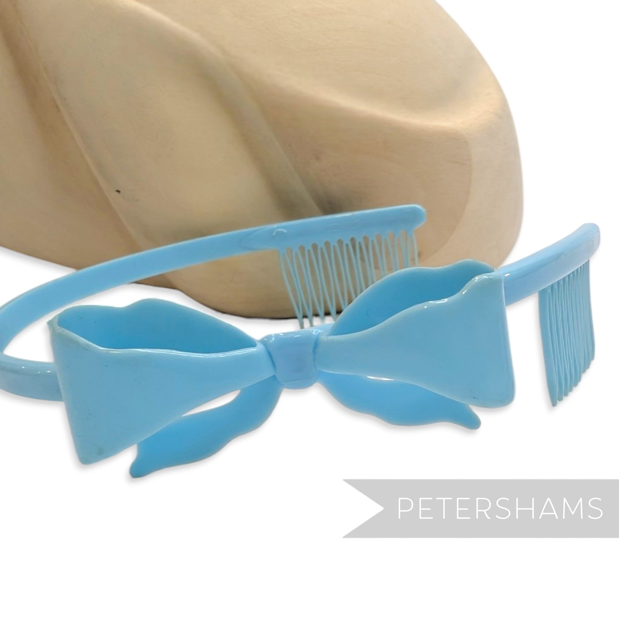 'Bow Band' Vintage 1950s Plastic Headband on Card