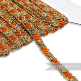 6mm Skinny Metallic Lurex and Silky Braid Trim - 1m