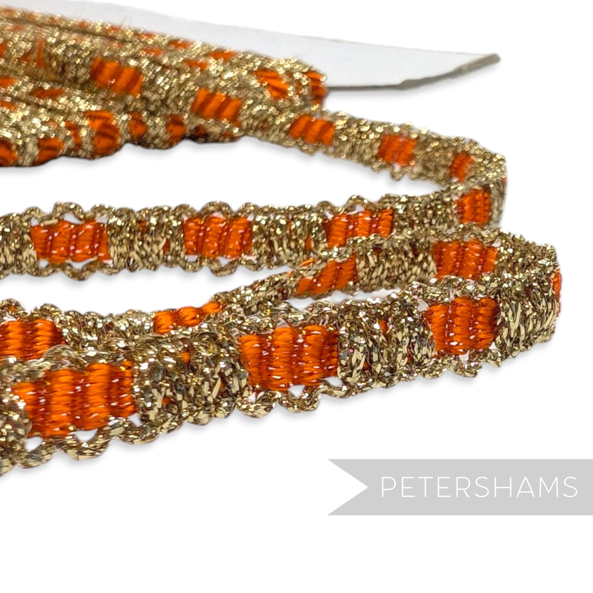 6mm Skinny Metallic Lurex and Silky Braid Trim - 1m