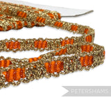 6mm Skinny Metallic Lurex and Silky Braid Trim - 1m