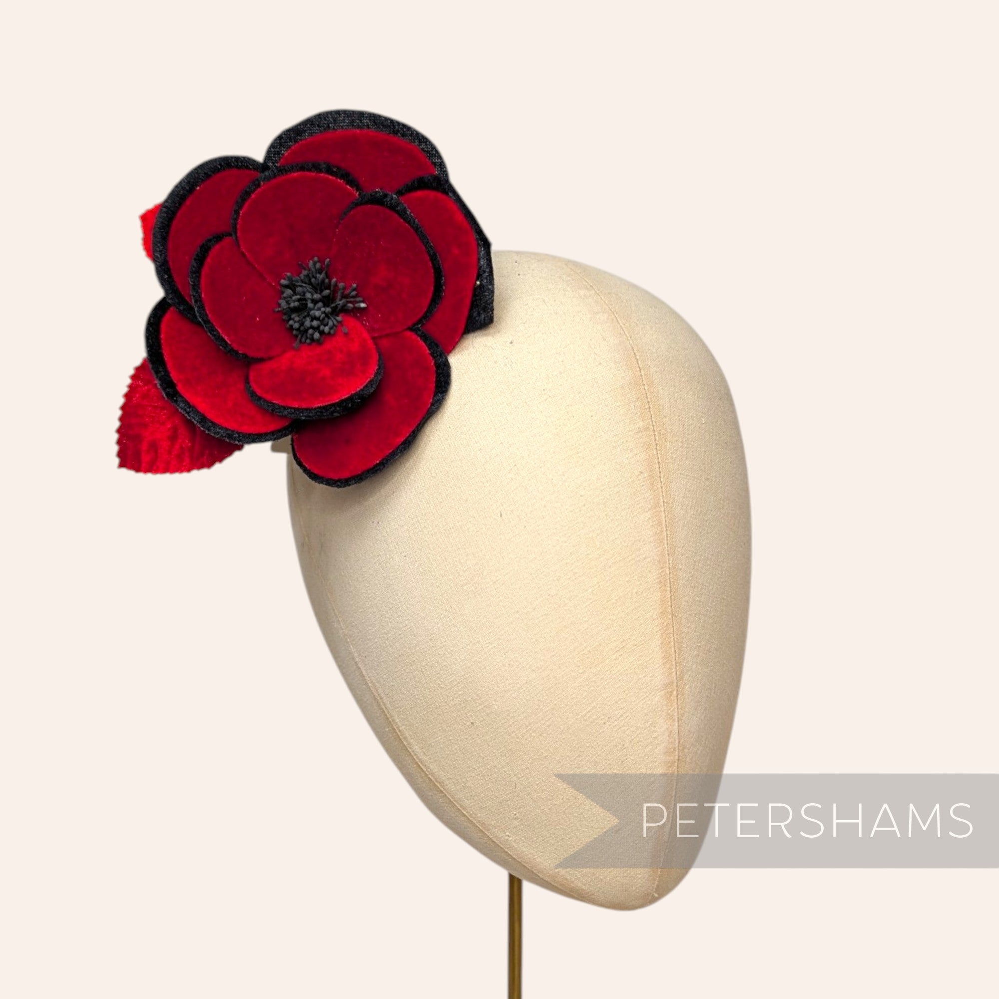 'Winona' 12cm Double Petal Velvet Camellia Millinery Flower