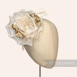 'Reece' 13cm Silk & Velvet Millinery Flower Hat Mount