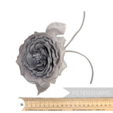 'Greymo' 12cm Ombre Silk Ruffle Center Millinery Hat Flower