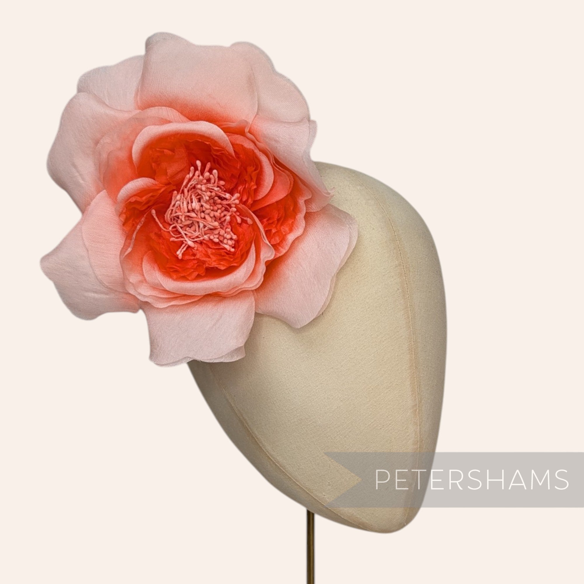 'Elvira' Large 17cm Frilled Millinery Flower Hat Mount