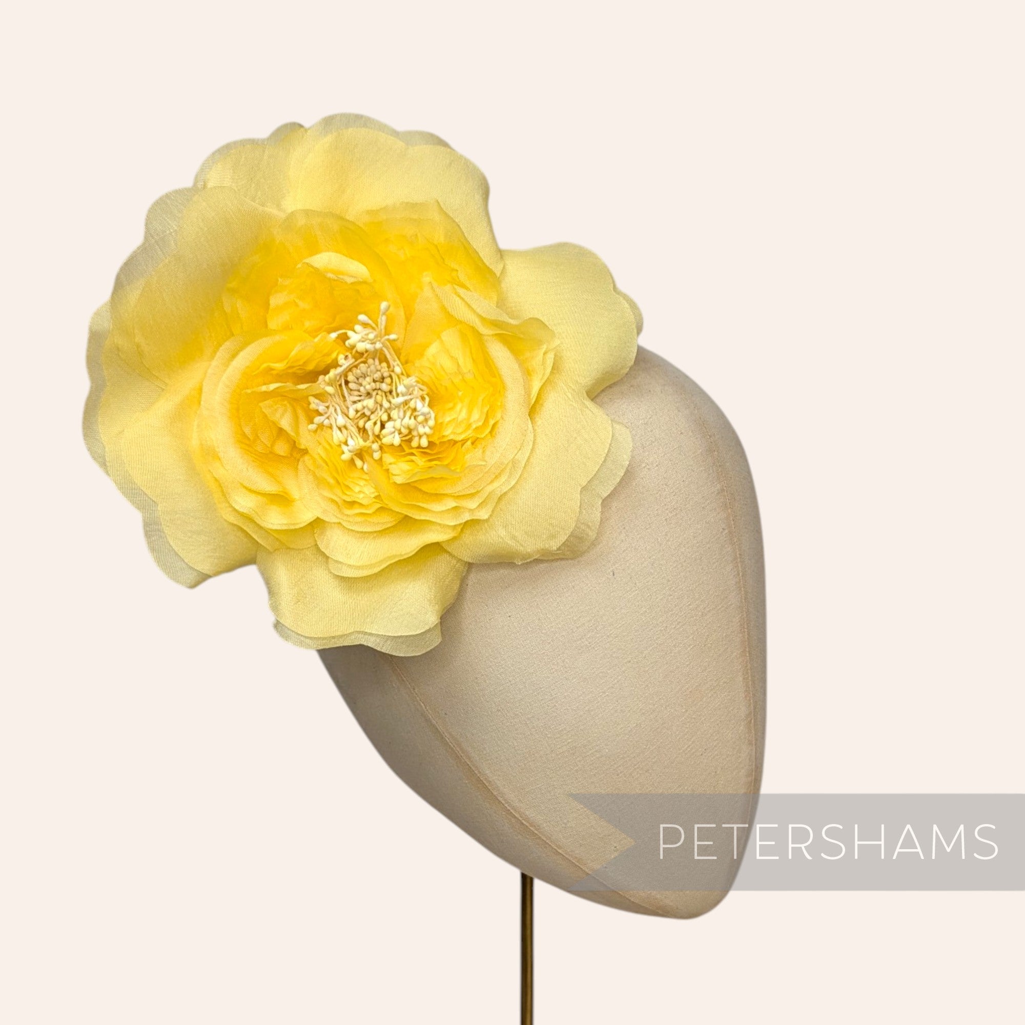 'Elvira' Large 17cm Frilled Millinery Flower Hat Mount