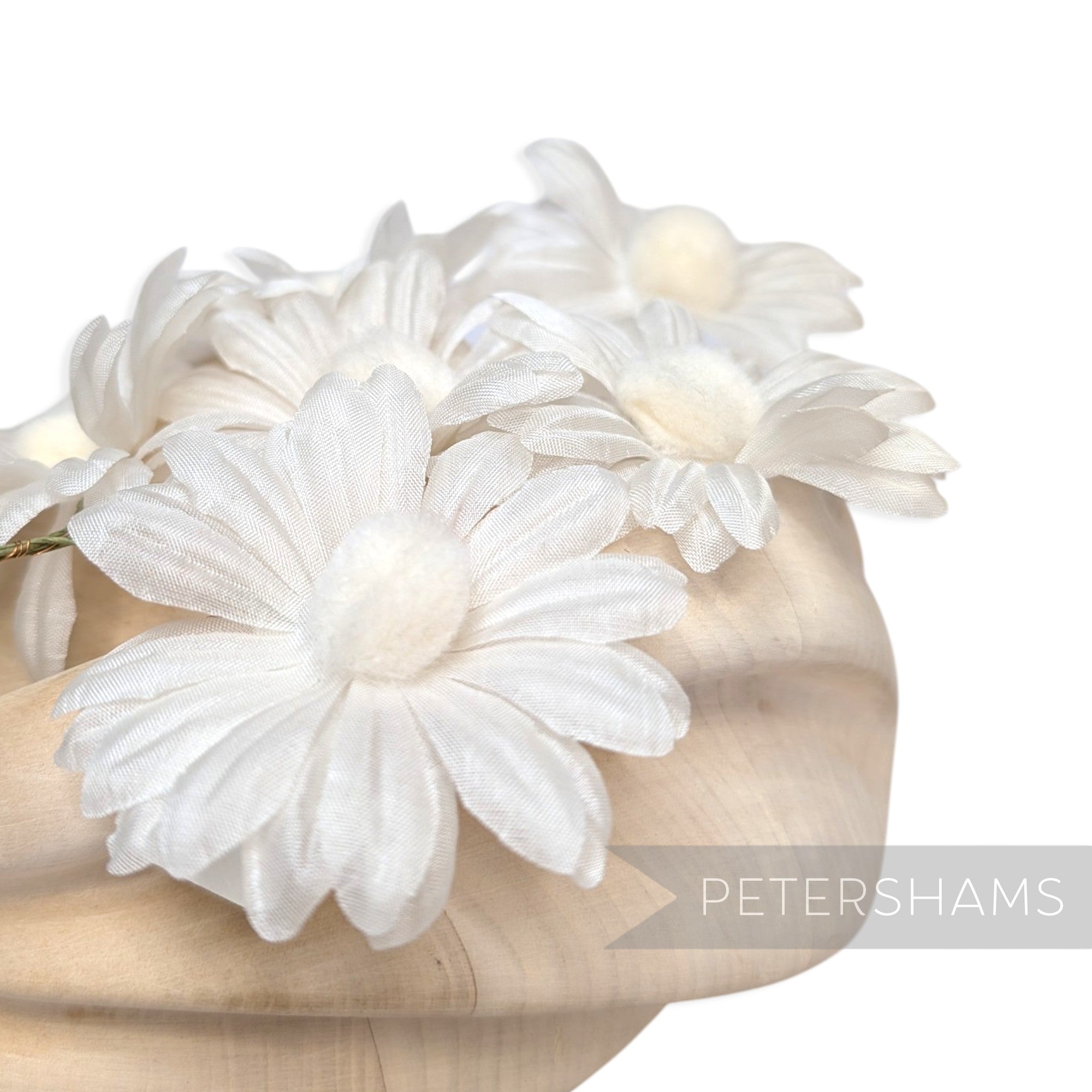 'Theresa' Vintage 1950/60s Wired Japanese Daisy Flowers - 6 stems