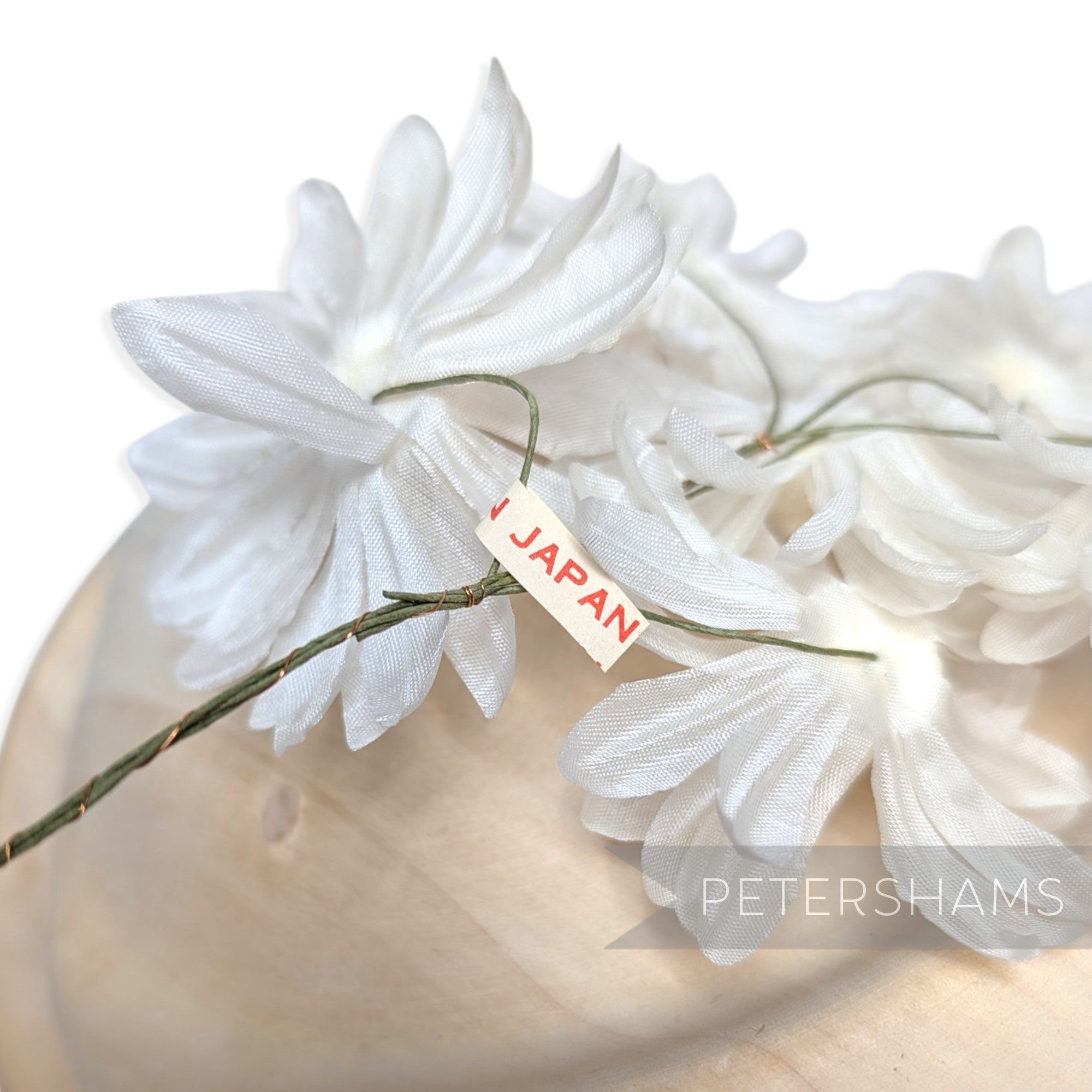'Theresa' Vintage 1950/60s Wired Japanese Daisy Flowers - 6 stems