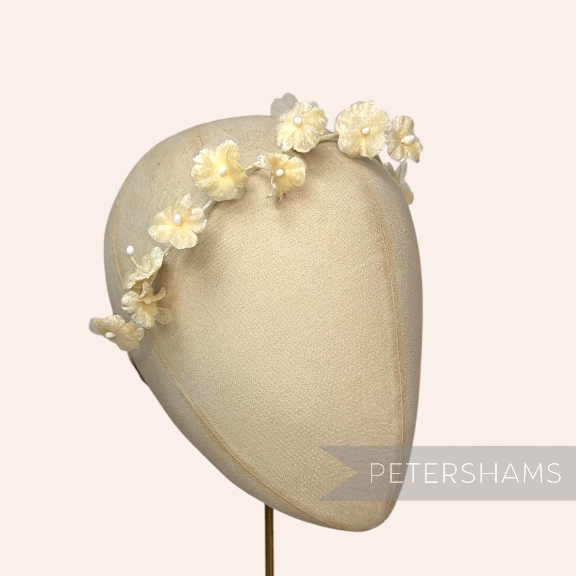'Marianna' Velvet and Organza Petite Forget-Me-Not Flower Branch