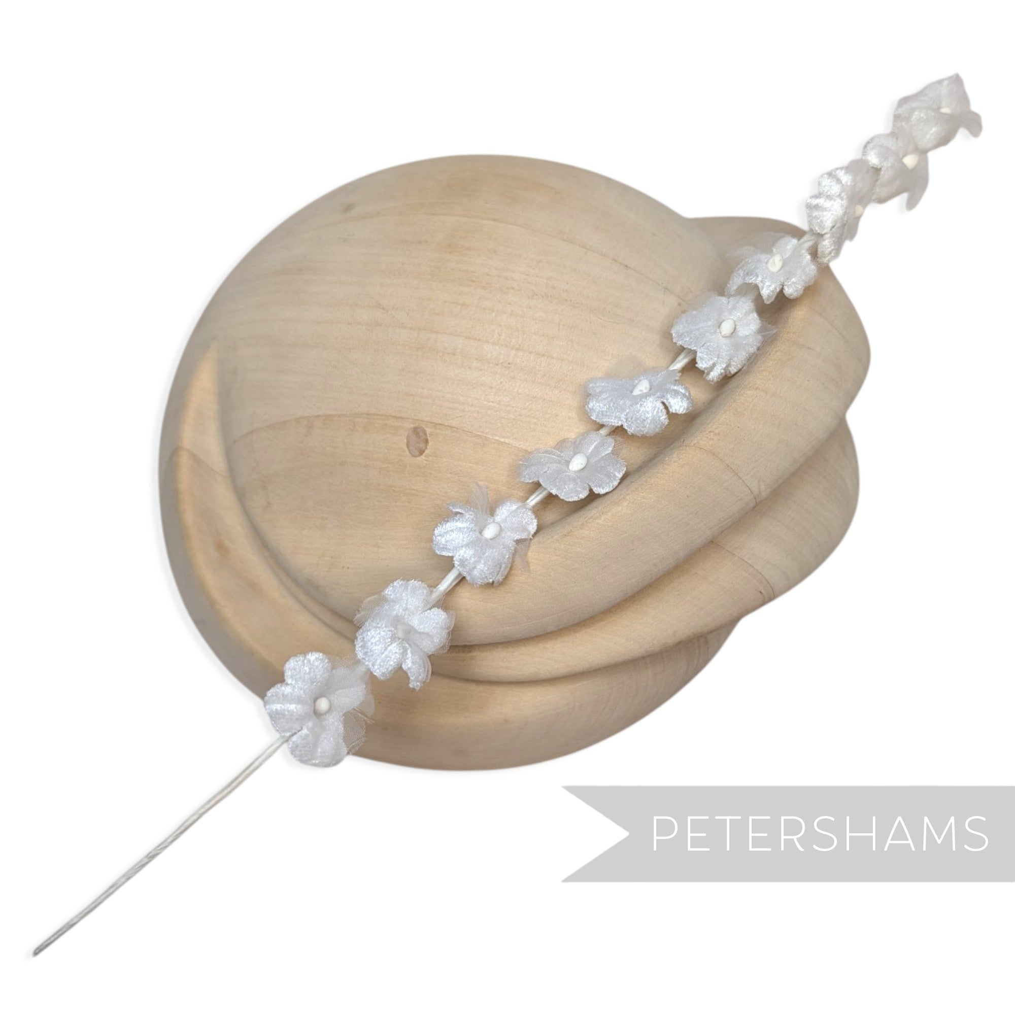 'Marianna' Velvet and Organza Petite Forget-Me-Not Flower Branch