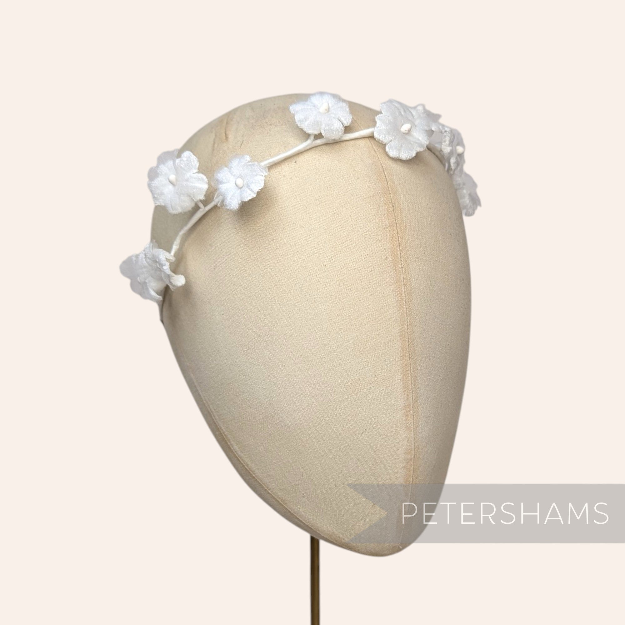 'Marianna' Velvet and Organza Petite Forget-Me-Not Flower Branch