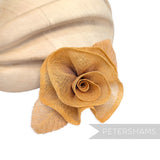 'Niaomi' Cotton 8cm Woven Rose Swirl Hat Flower