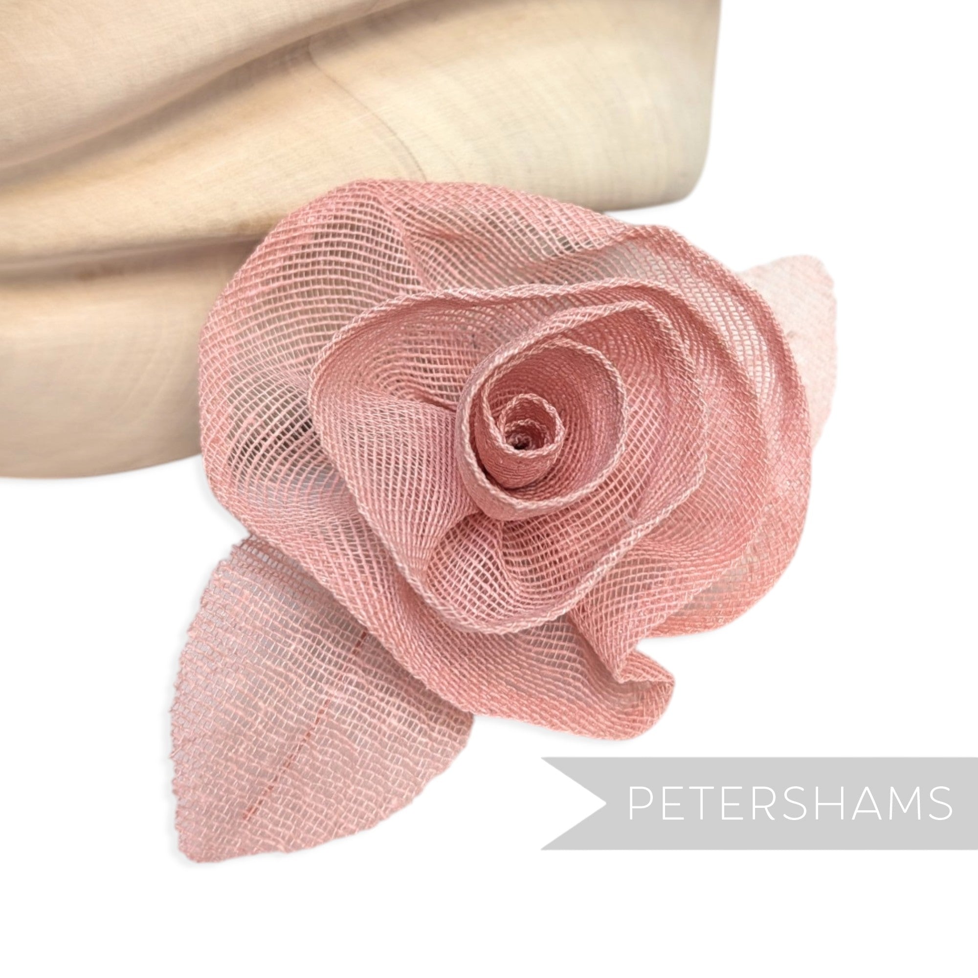 'Niaomi' Cotton 8cm Woven Rose Swirl Hat Flower