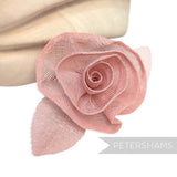 'Niaomi' Cotton 8cm Woven Rose Swirl Hat Flower