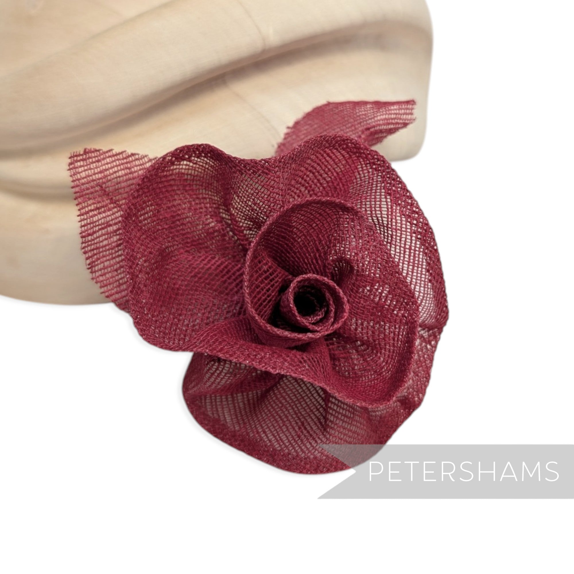 'Niaomi' Cotton 8cm Woven Rose Swirl Hat Flower
