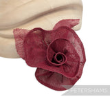 'Niaomi' Cotton 8cm Woven Rose Swirl Hat Flower