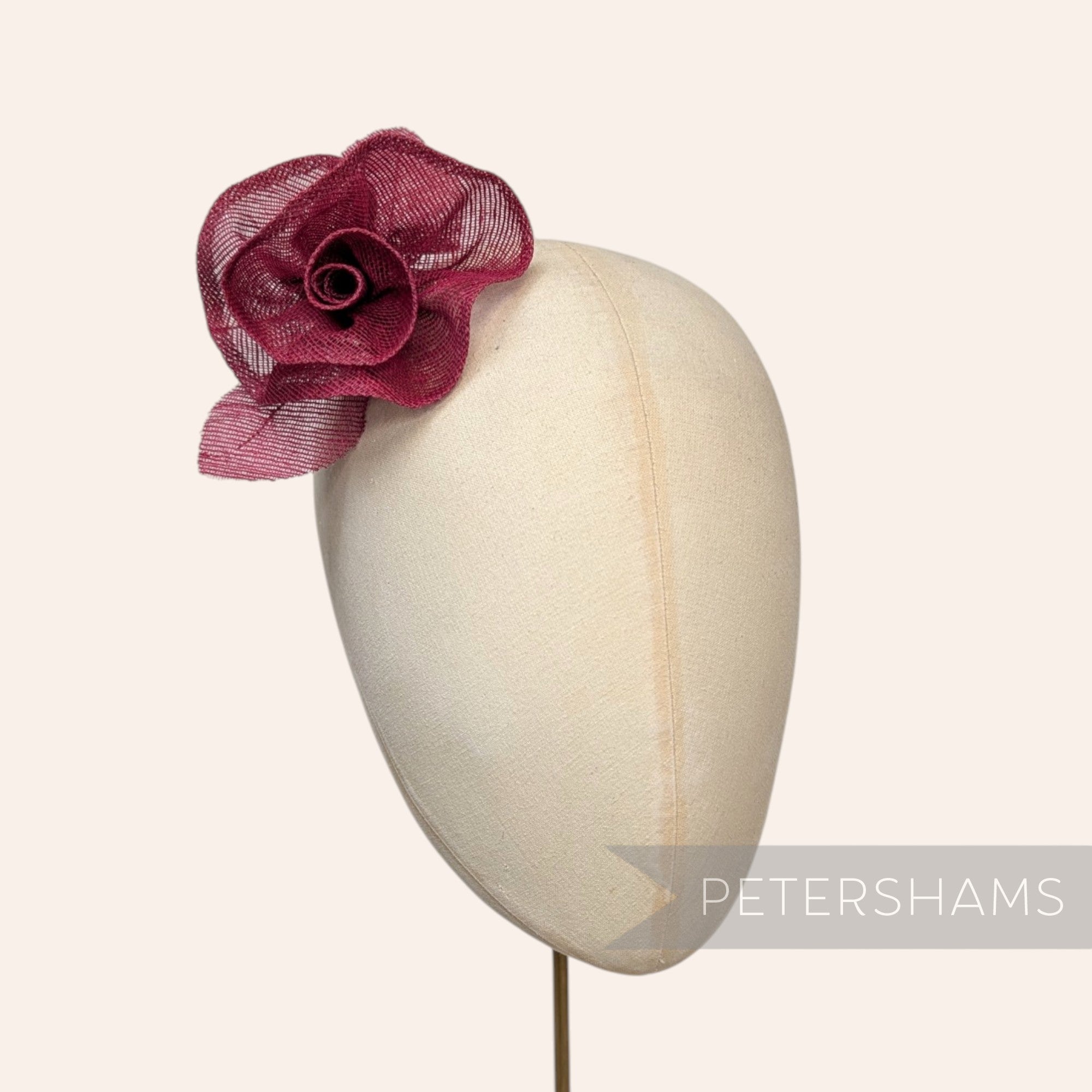 'Niaomi' Cotton 8cm Woven Rose Swirl Hat Flower