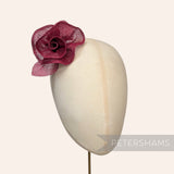 'Niaomi' Cotton 8cm Woven Rose Swirl Hat Flower