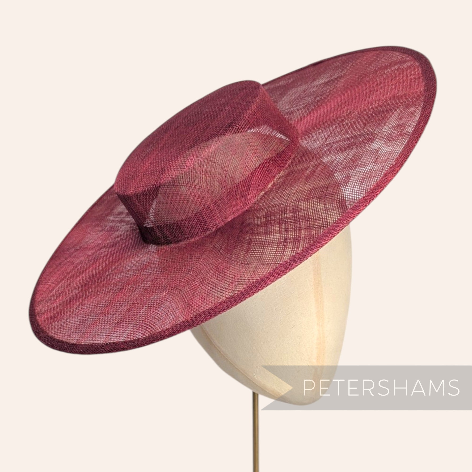 Large Brim Sinamay Boater Fascinator Hat Base
