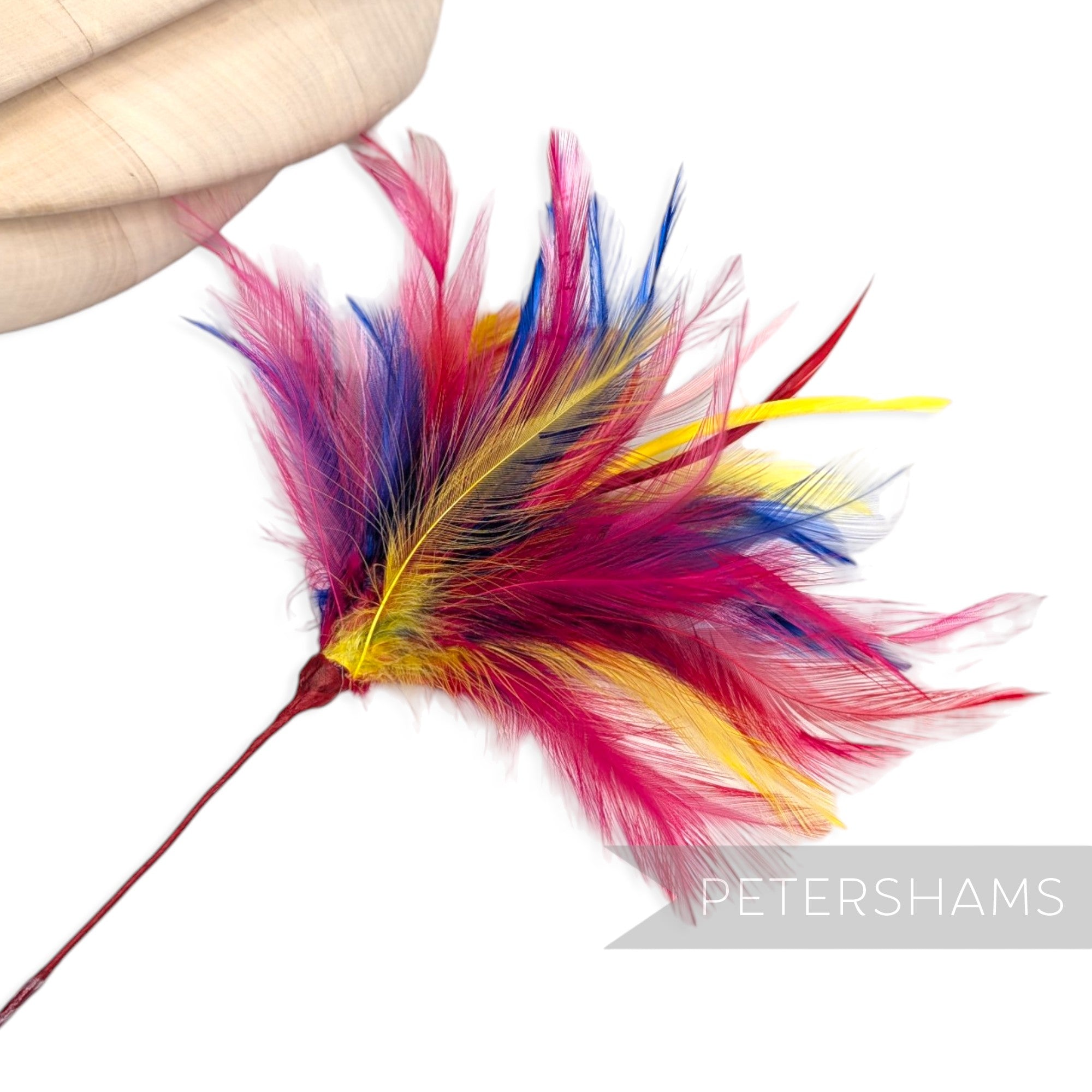 Fluffy Hackle & Goose Biot Feather Mount