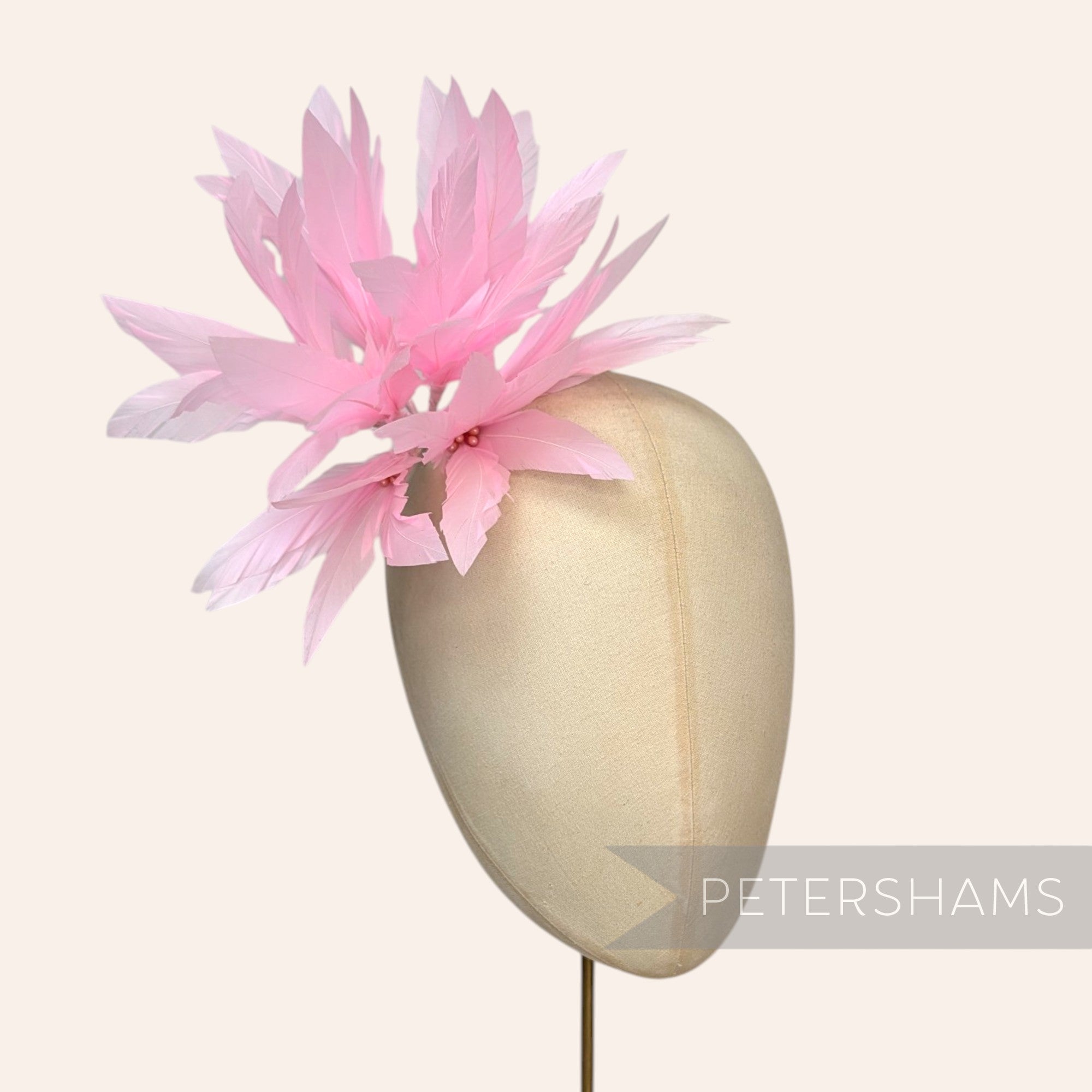 'Kay' Large Goose Feather Pom Flower Millinery Hat Mount