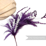 *One-Off* Zig Zag Coque & Hackle Feather Hat Mount