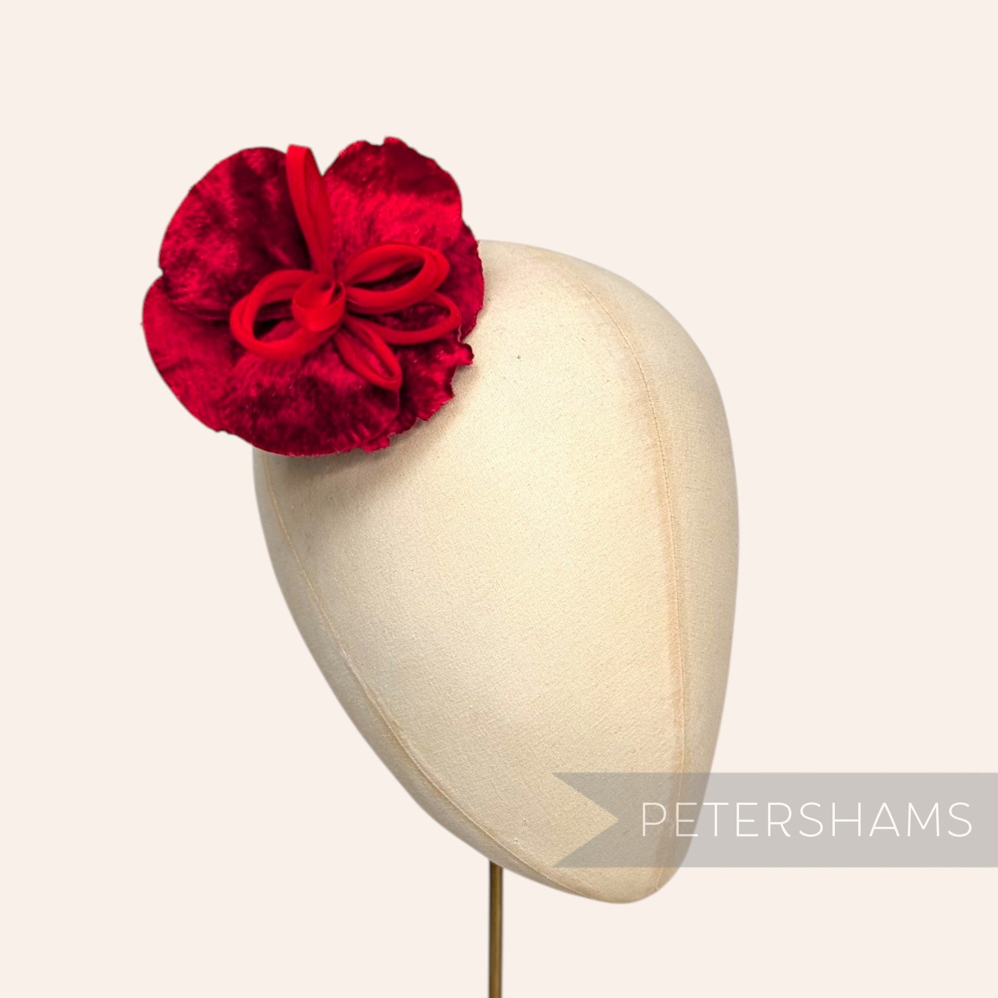 'Samy' Vintage 1970/80s German Velvet Camellia Organdie Looped Center Flower