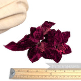 'Iyla' Triple Blossom Velvet Flower Wired Hat Mount