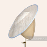 *One-off* Large 34cm Sloped Upturned Sinamay Base with Petersham Edge