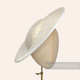 *One-off* Large 34cm Sloped Upturned Sinamay Base with Petersham Edge