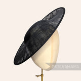 *One-off* Large 34cm Sloped Upturned Sinamay Base with Petersham Edge