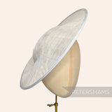*One-off* Large 34cm Sloped Upturned Sinamay Base with Petersham Edge