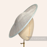 *One-off* Large 34cm Sloped Upturned Sinamay Base with Petersham Edge
