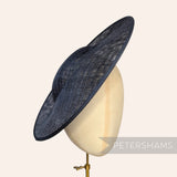 *One-off* Large 34cm Sloped Upturned Sinamay Base with Petersham Edge