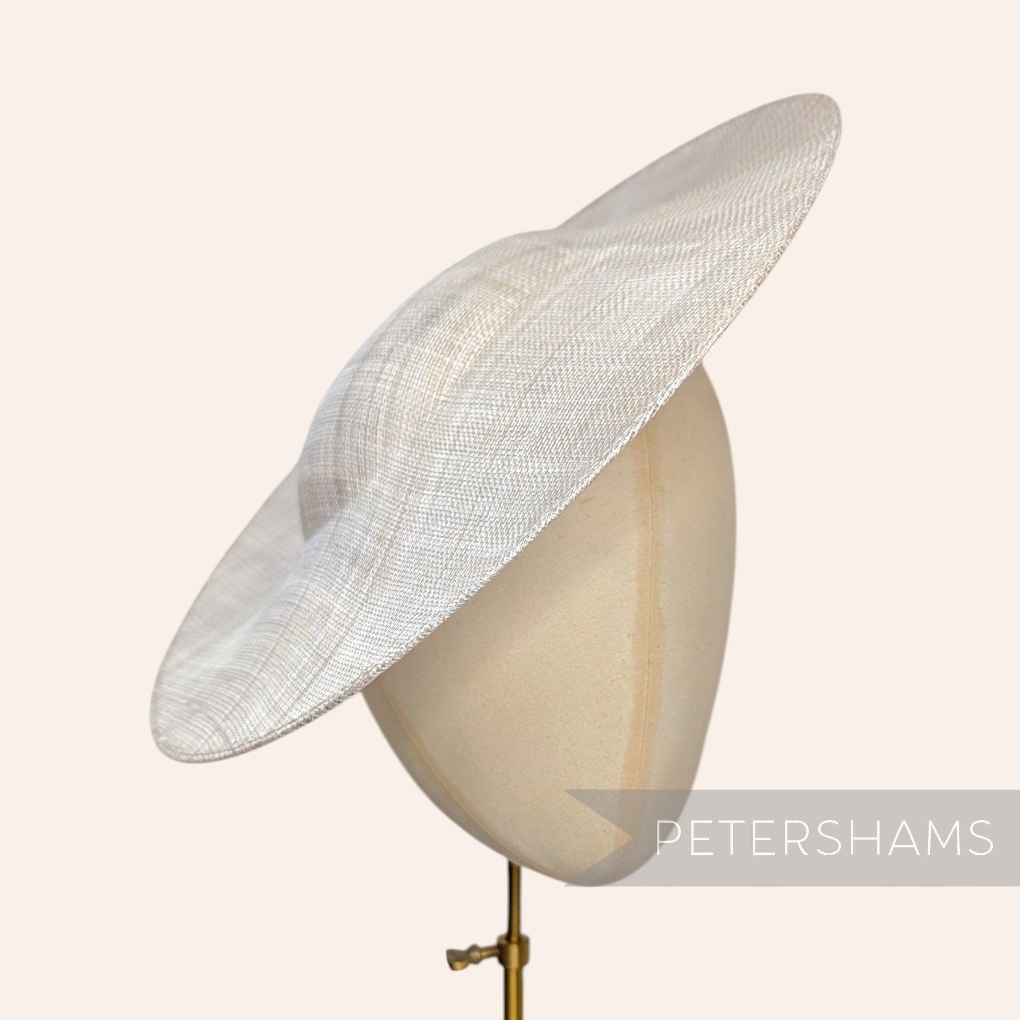 *One-off* Untrimmed Large 34cm Sloped Upturned Sinamay Base