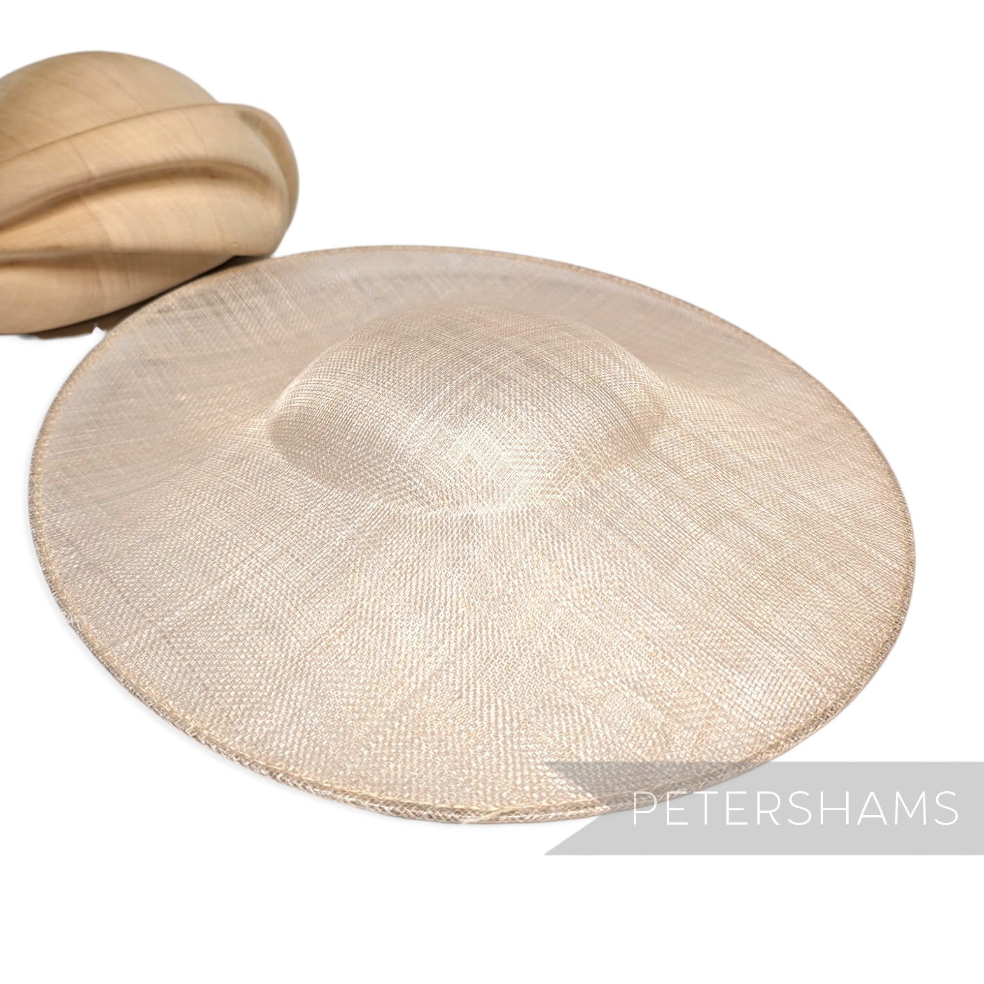 *One-off* Untrimmed Large 34cm Sloped Upturned Sinamay Base