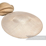 *One-off* Untrimmed Large 34cm Sloped Upturned Sinamay Base