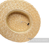 *One-off* 20.5" Small Natural Straw English Boater Facscinator Hat Base