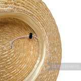 *One-off* 20.5" Small Natural Straw English Boater Facscinator Hat Base
