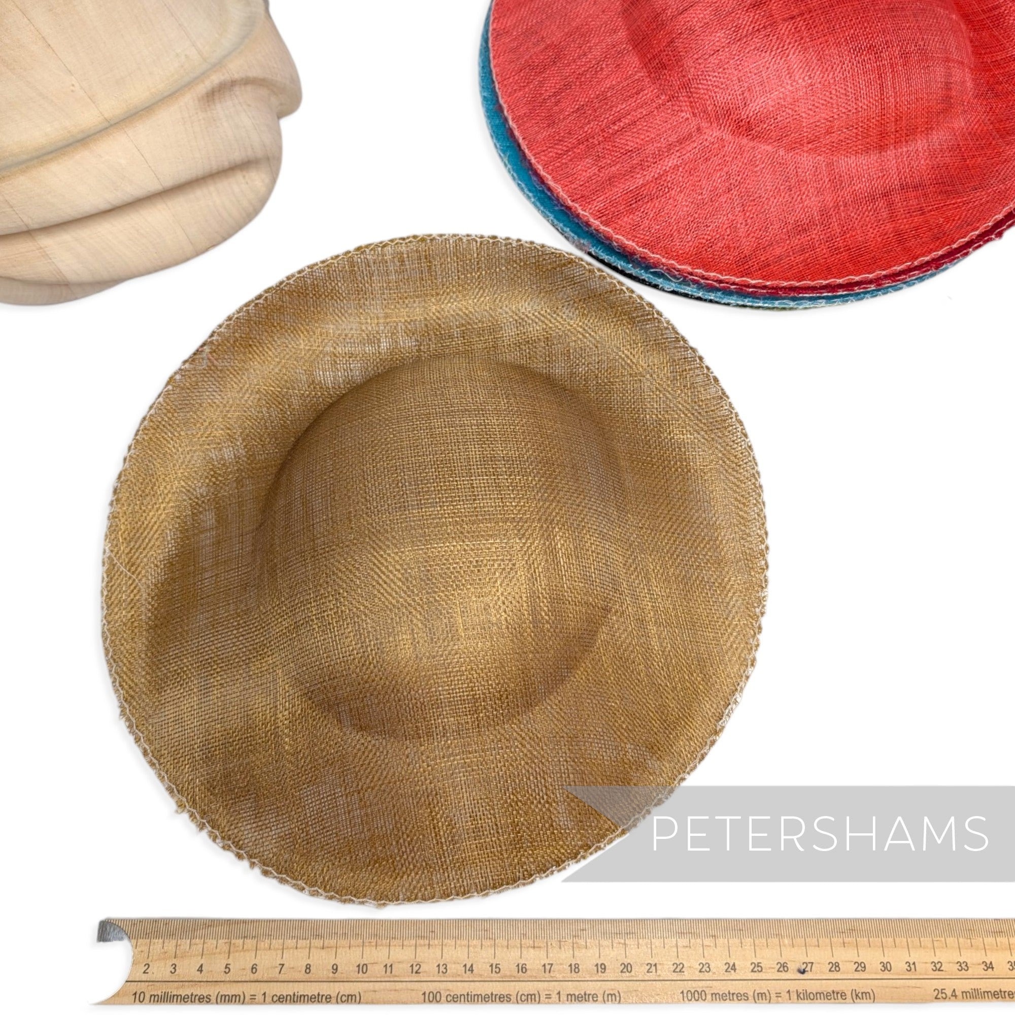 *One-off* Untrimmed 29cm Sloped Upturned Sinamay Base