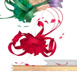 *One-off* Extra Large Curled Feather Flower, Diamond Coque and Looped Sinamay Mount