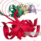 *One-off* Extra Large Curled Feather Flower, Diamond Coque and Looped Sinamay Mount