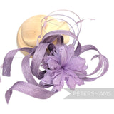 *One-off* Extra Large Curled Feather Flower, Diamond Coque and Looped Sinamay Mount