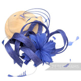 *One-off* Extra Large Curled Feather Flower, Diamond Coque and Looped Sinamay Mount
