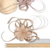 *One-off* Extra Large Curled Feather Flower and Looped Sinamay Mount