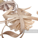 *One-off* Extra Large Curled Feather Flower and Looped Sinamay Mount