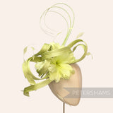 *One-off* Extra Large Curled Feather Flower, Diamond Coque and Looped Sinamay Mount